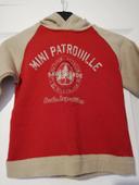 Pull capuche rouge 4 ans