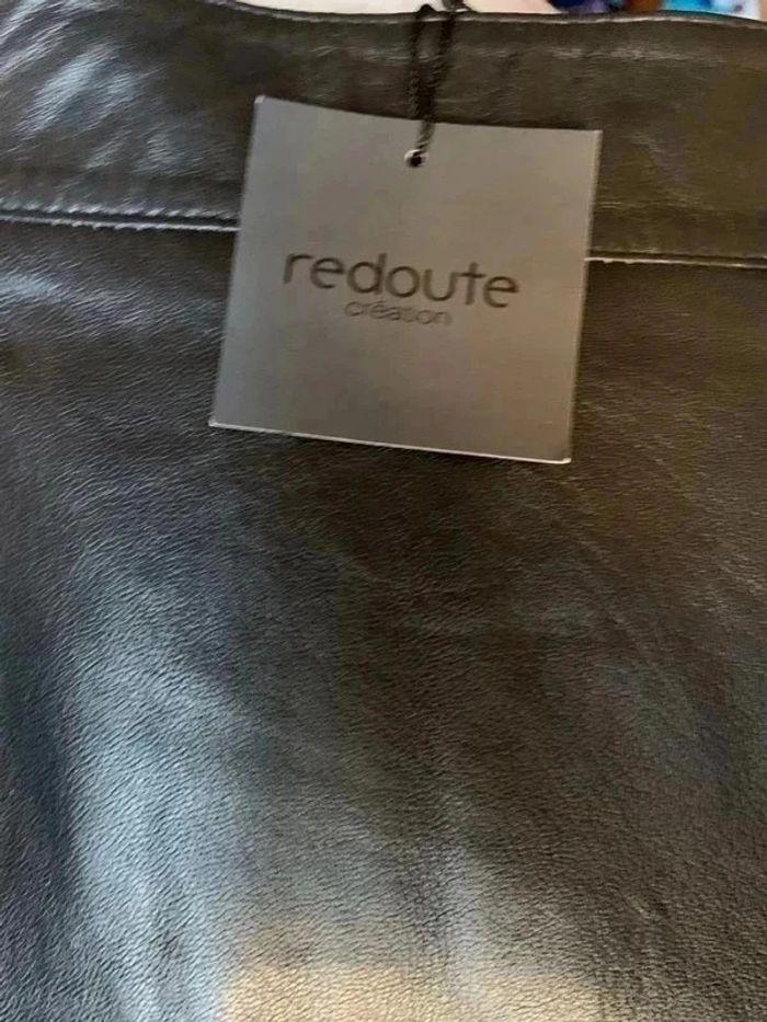 Mini jupe en cuir noire La redoute taille 40 neuve - photo numéro 2