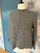 Pull Bershka gris en maille Taille S