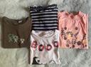 Lots 4 t-shirt Fille taille 4 ans Okaidi et Caprice de Fille, H&M