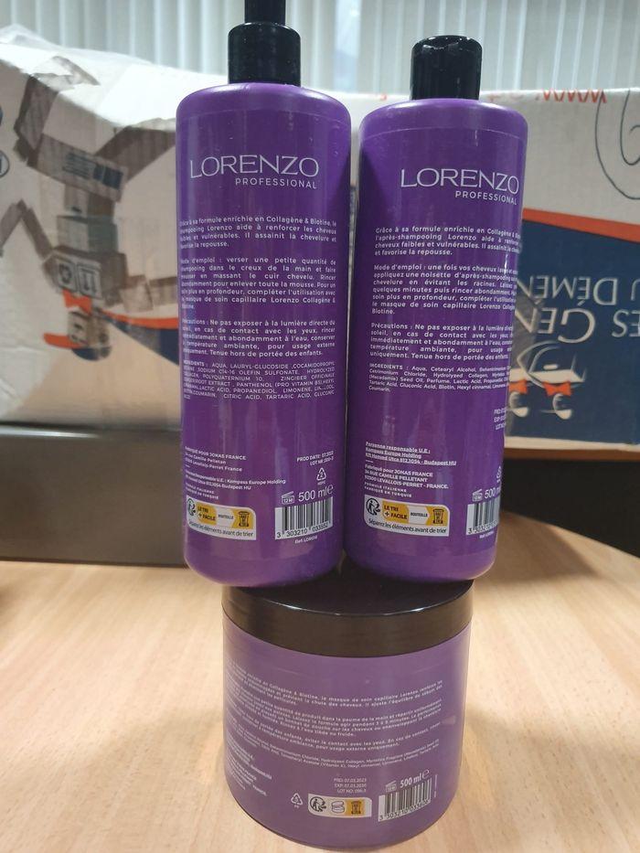 shampoing après shampoing masque Biotine sans sulfate Lorenzo professionnel - photo numéro 2