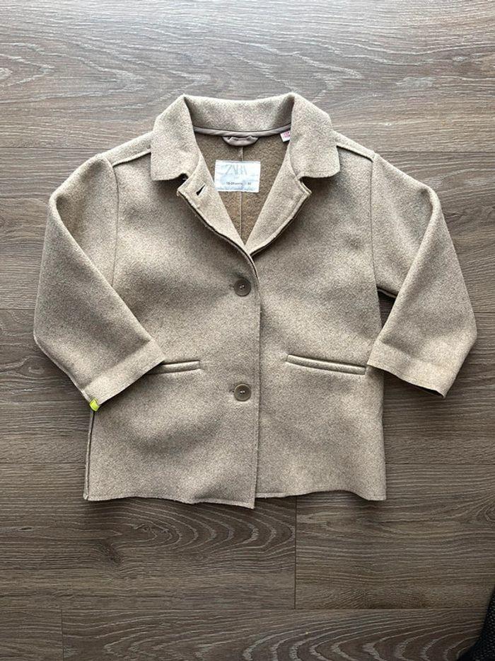 Manteau Zara fille marron taille 18/24 mois - photo numéro 1