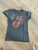 T-shirt rolling stone effet vieilli