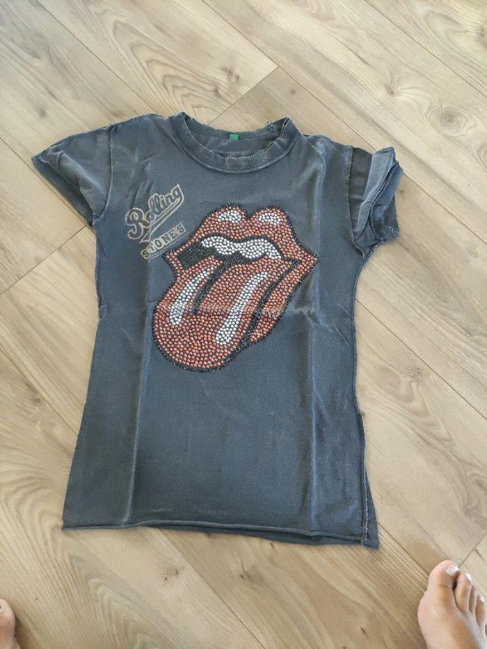 T-shirt rolling stone effet vieilli - photo numéro 1