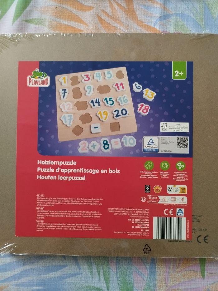 Puzzle chiffres et nombres en bois - photo numéro 2