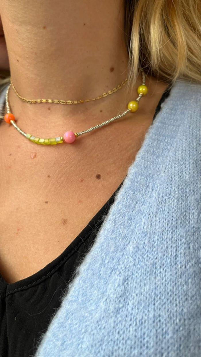 Collier coloré perles - photo numéro 3