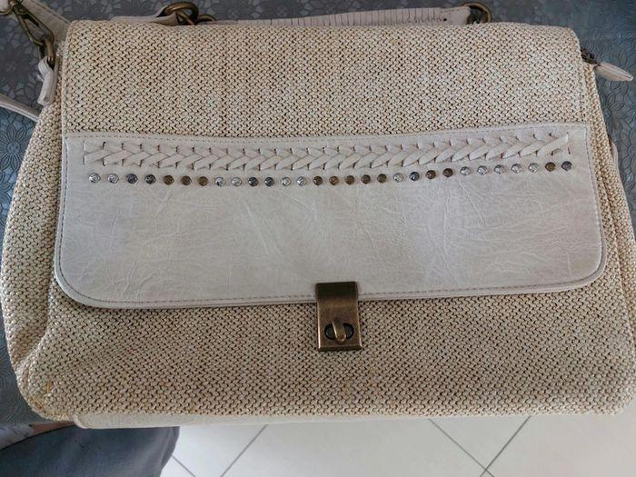 Grand sac beige  mandoline - photo numéro 3