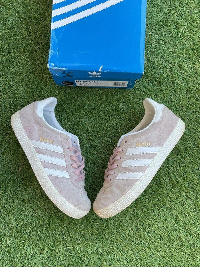 Adidas originals gazelle ice pink futur White gold size 36 - photo numéro 2