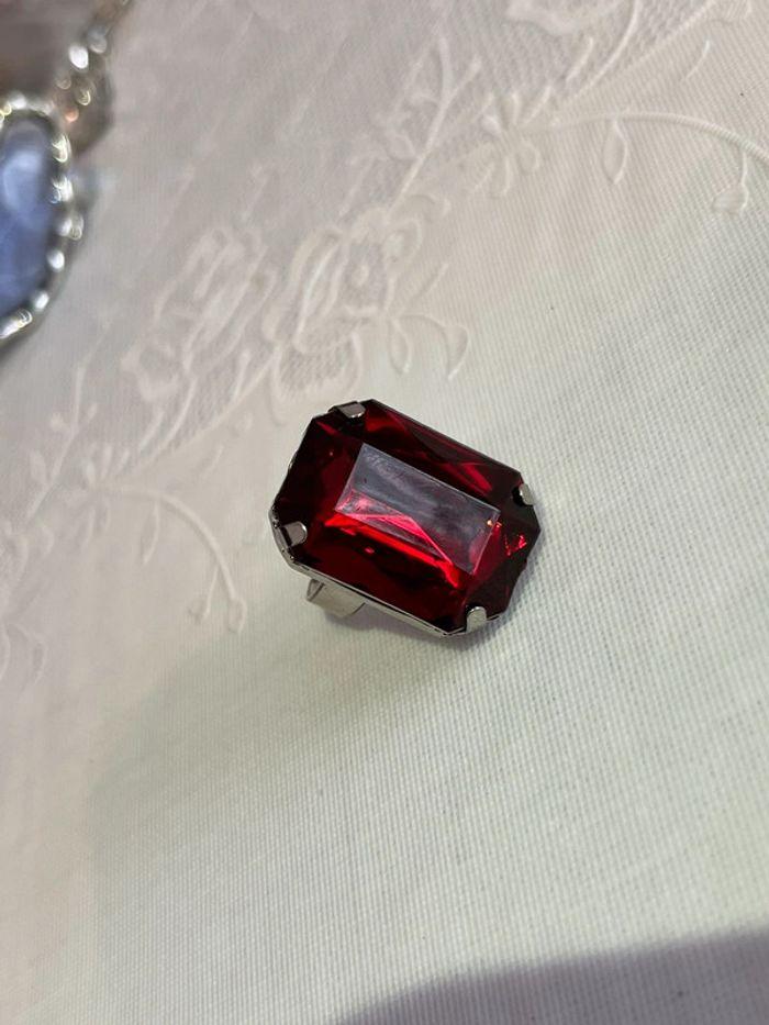 Bague pierre rouge - photo numéro 1