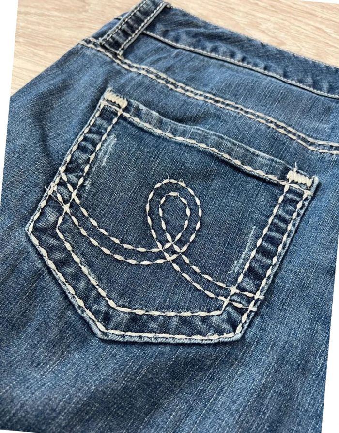 🩳 Short vintage brodé en jean Seven 7  Bleu Taille M 🩳 - photo numéro 9