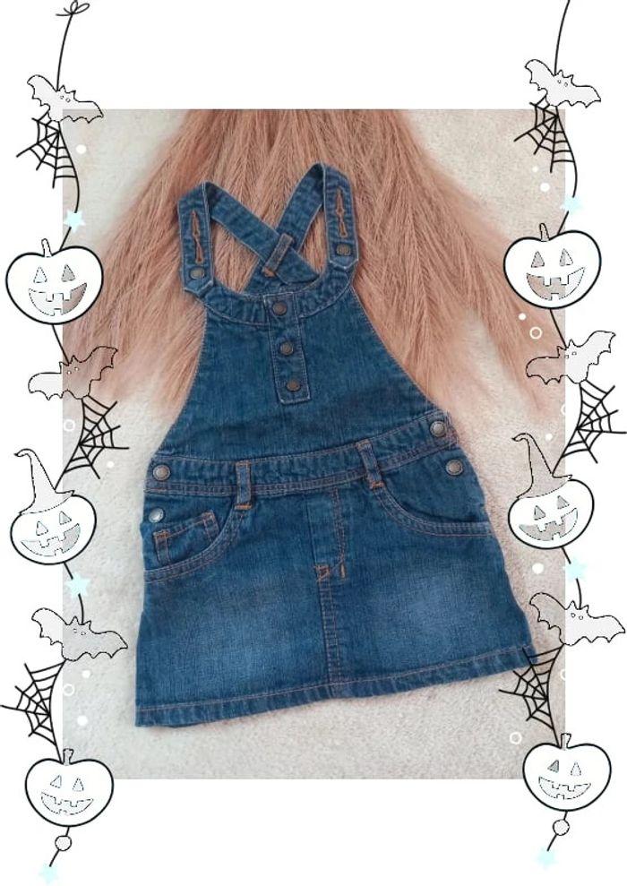 💚 salopette en jeans  - kitchoun  - 6 mois 💚