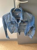 Veste crop top en jean