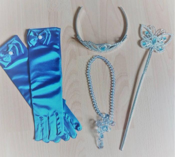 Déguisement robe princesse bleu marine et ces accessoires 5ans - photo numéro 2