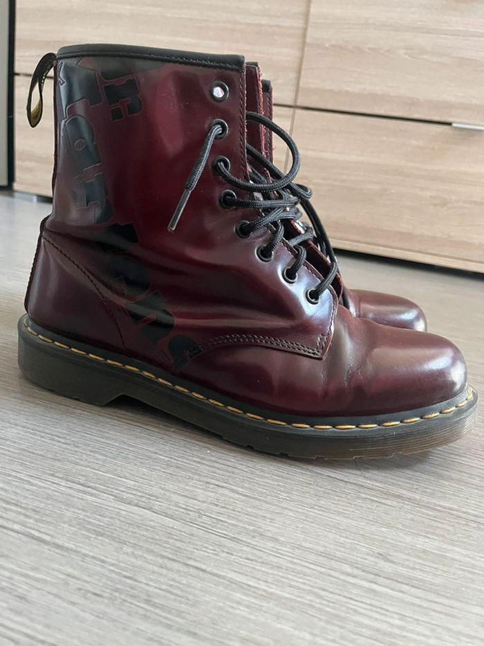 Dr Martens 1B89 bordeaux et noires pointure 43 - photo numéro 1