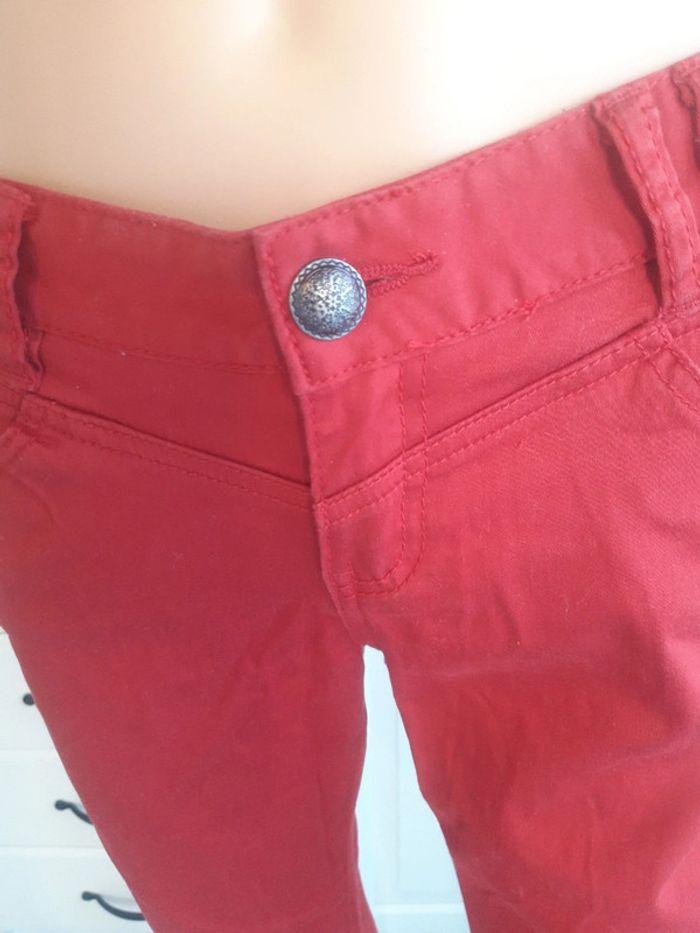 Pantalon DDP femme couleur rouge Noël taille S 36 - photo numéro 4