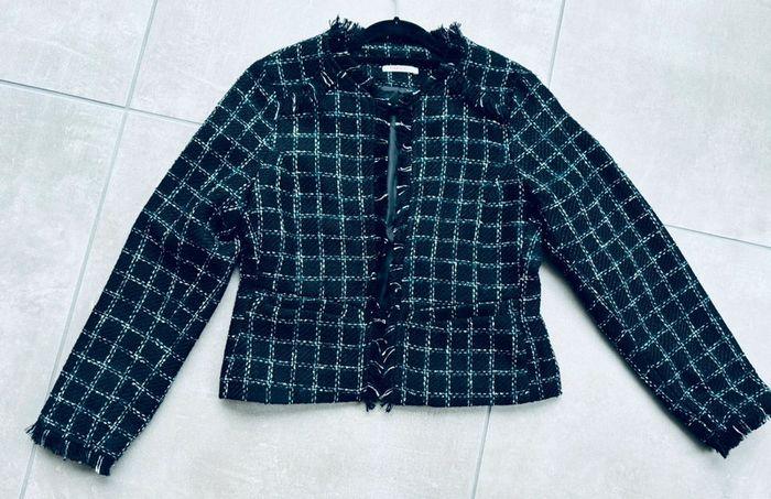 Magnifique veste blazer noire en tweed Camaïeu neuve - photo numéro 1