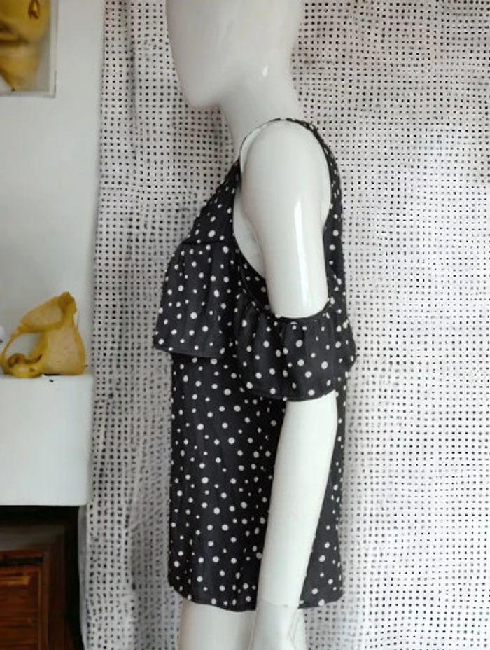 Blouse noire à pois blanc - photo numéro 4