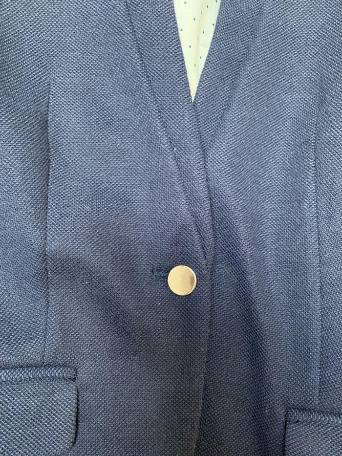 Blazer femme cintré bleu marine Camaïeu - photo numéro 2