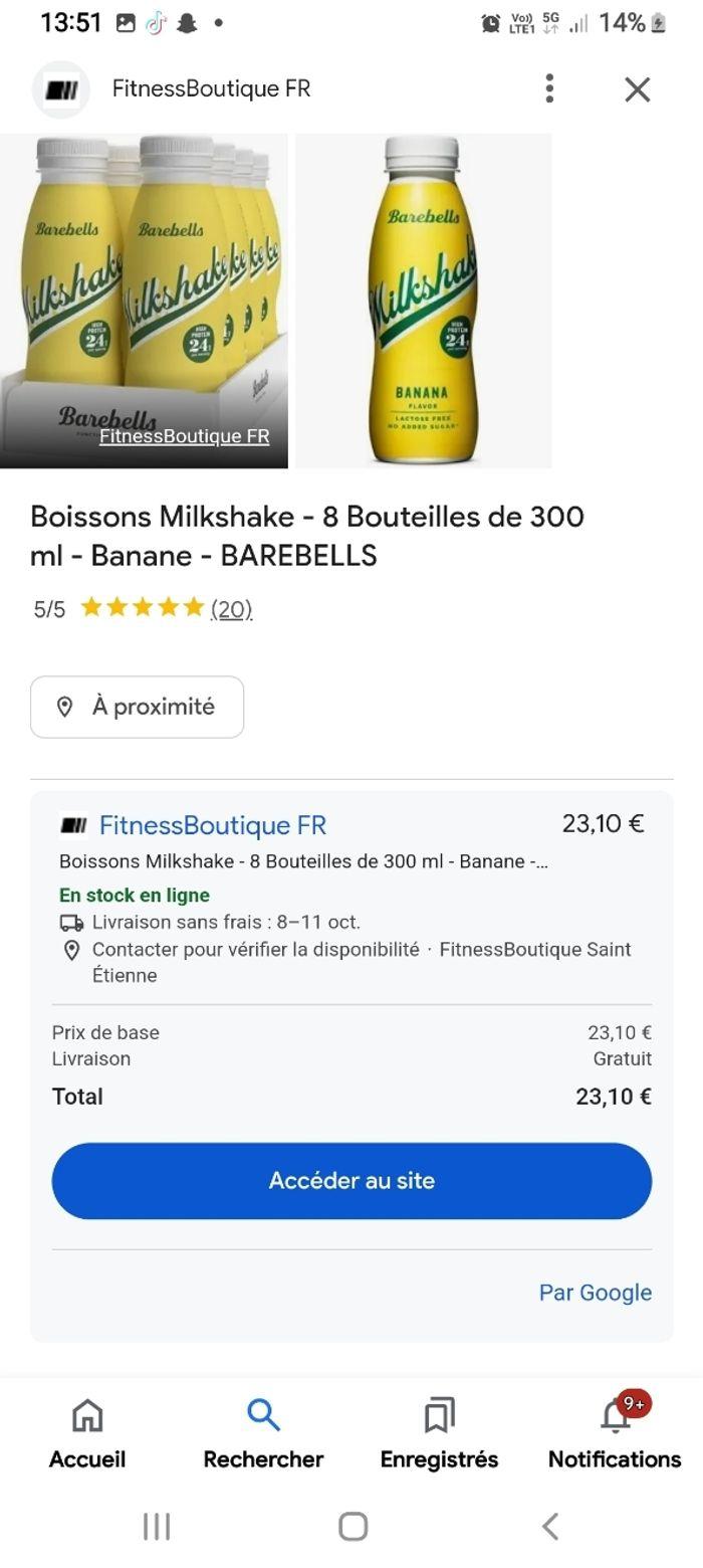 Milkshake banane lot de 6 330 ml fois 6 - photo numéro 7