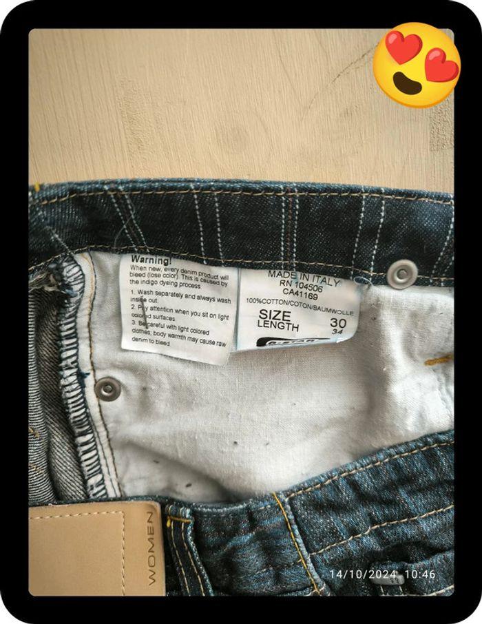 Jeans évasé bleu foncé G-star taille 40 (30 us) - photo numéro 4