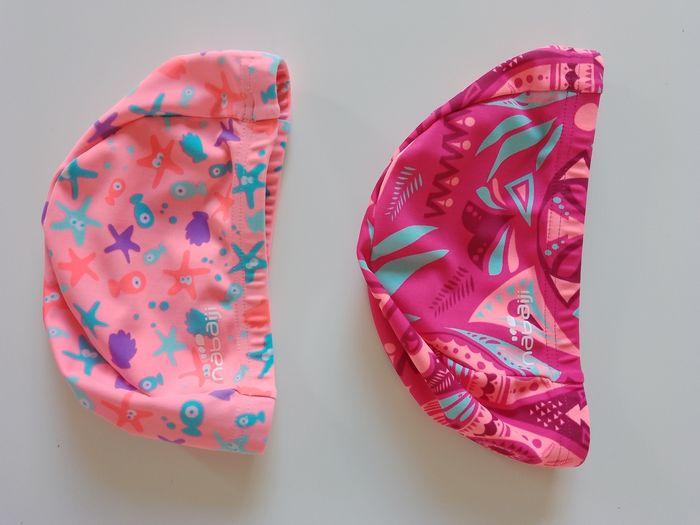 Lot de 2 bonnets de bain fille junior Nabaiji Decathlon - photo numéro 2