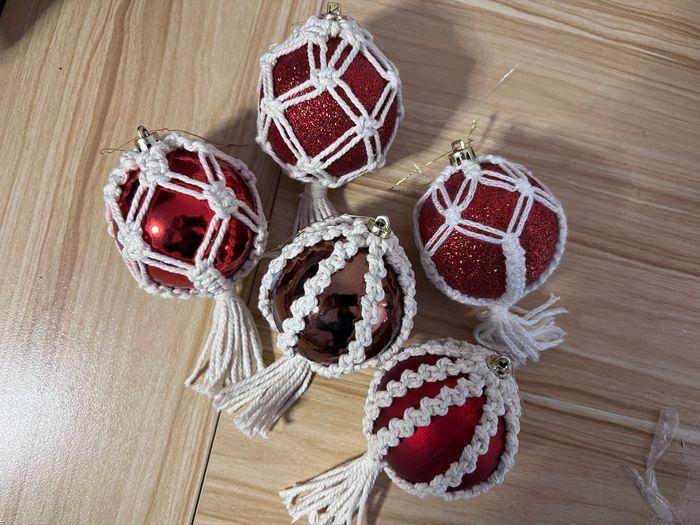 Boules de Noël macramé - photo numéro 2