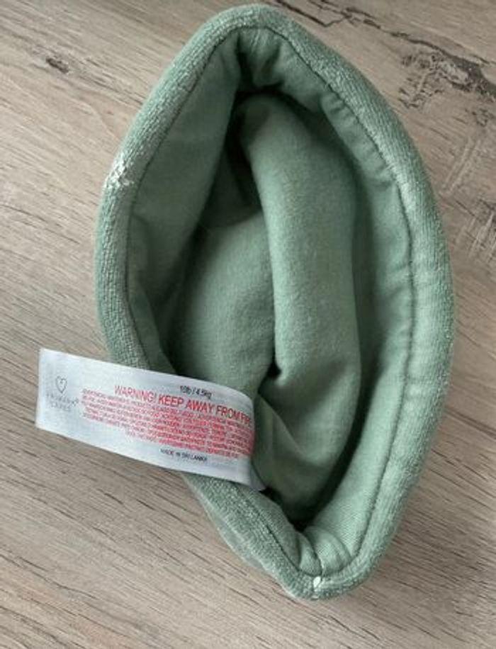 Ensemble grenouillère + bonnet en velour chaud vert sauge taille 1 mois ouverture avant avec tirette - photo numéro 6