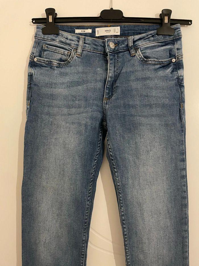 Jean bleu clair extensible taille haute coupe skinny mango taille 36 - photo numéro 3