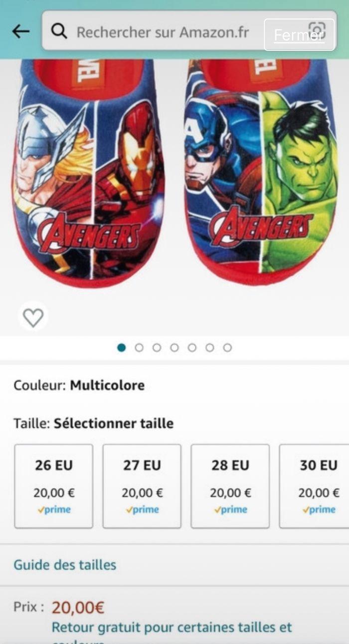 Chausson avengers taille 28 - photo numéro 3