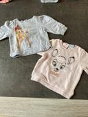 Lot de 2 sweat-shirt « Bambi »