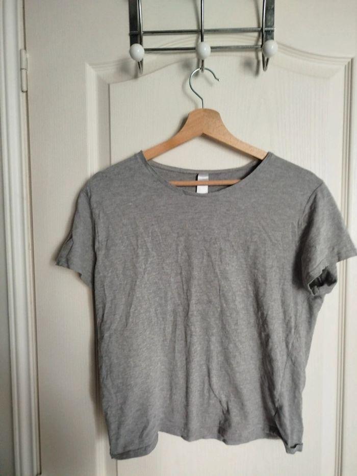 T-shirt gris, B&C collection - photo numéro 2