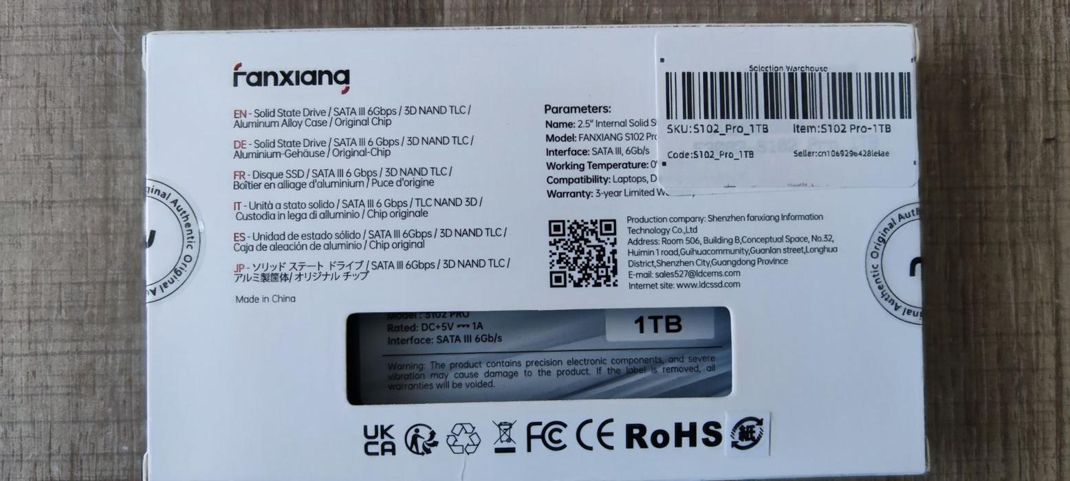 Disque dur interne SSD SATA 2.5 pouces 1To Fanxiang - photo numéro 2