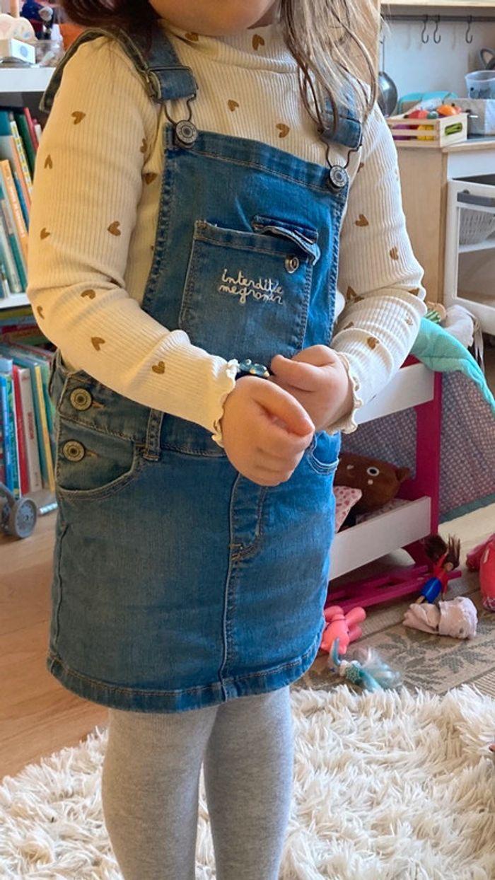 Robe salopette en jeans 4 ans - photo numéro 5