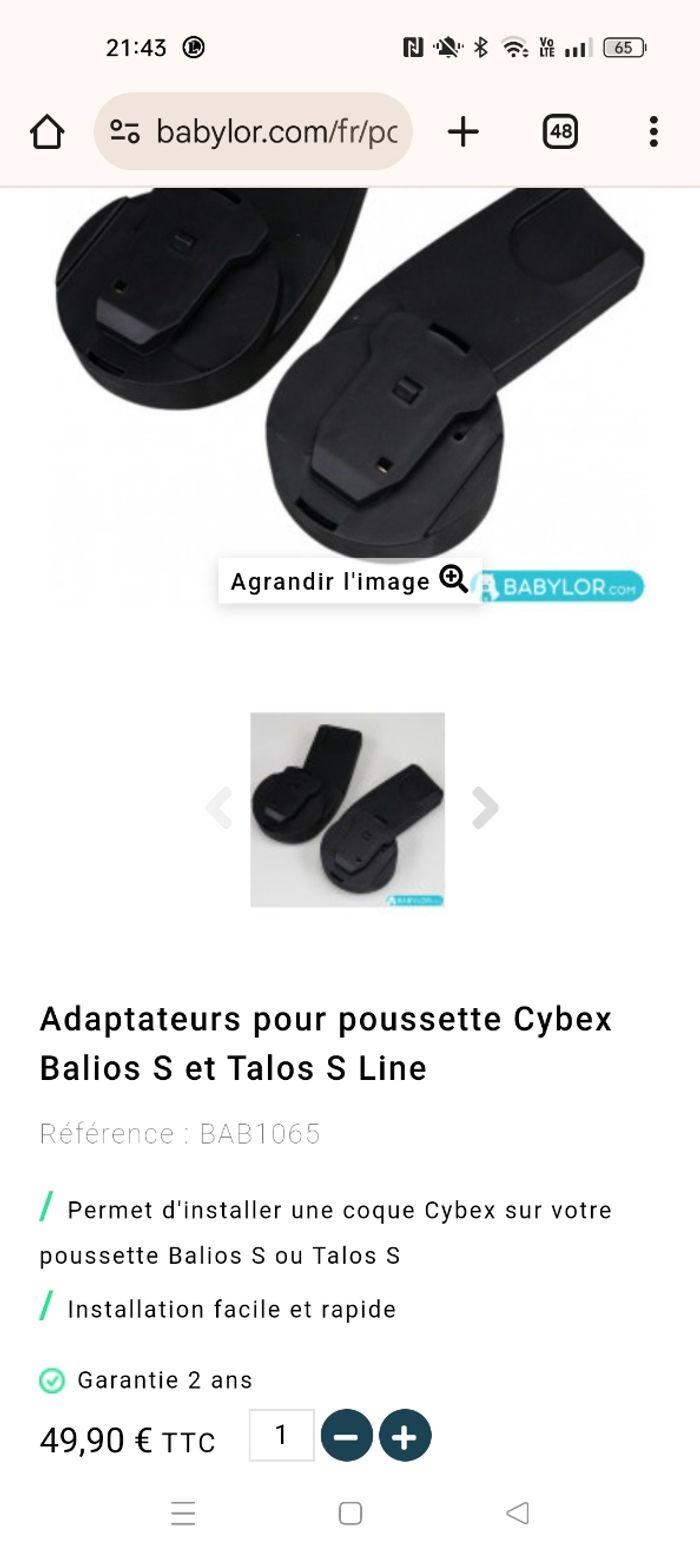 Adaptateur cybex gold pour nacelle et siège auto - photo numéro 2