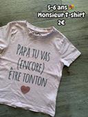 T-shirt 💐 5-6 ans 💐 Monsieur T-shirt