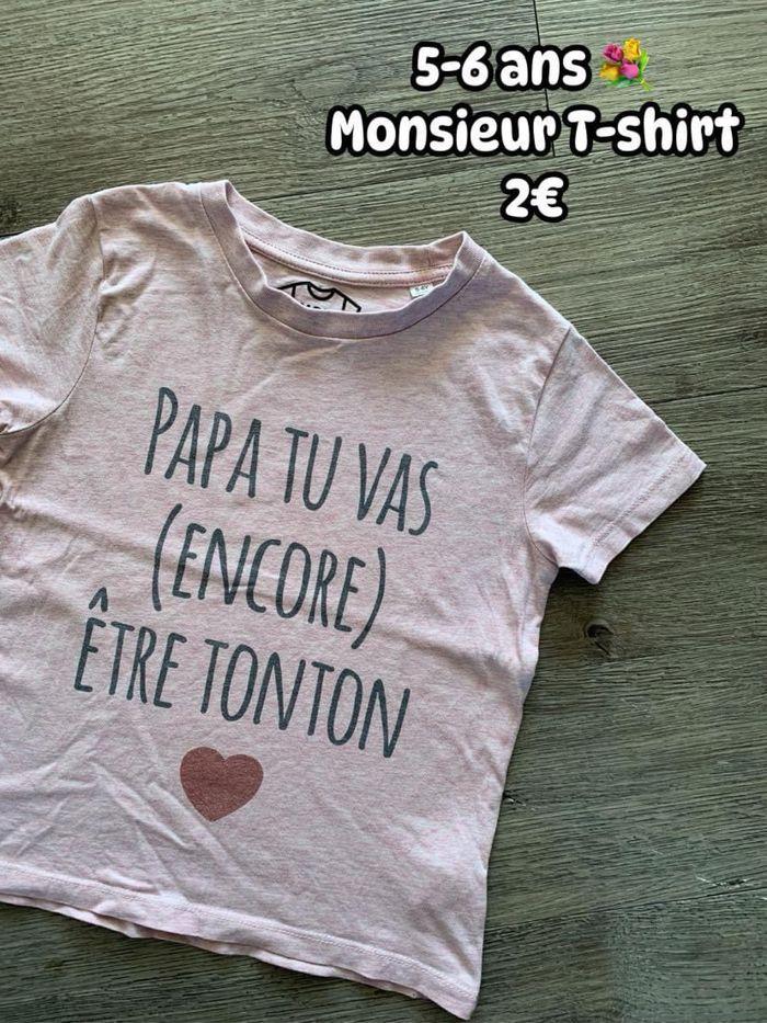 T-shirt 💐 5-6 ans 💐 Monsieur T-shirt