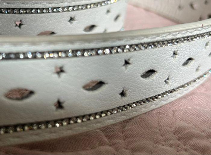 Ceinture blanche avec strass - photo numéro 4