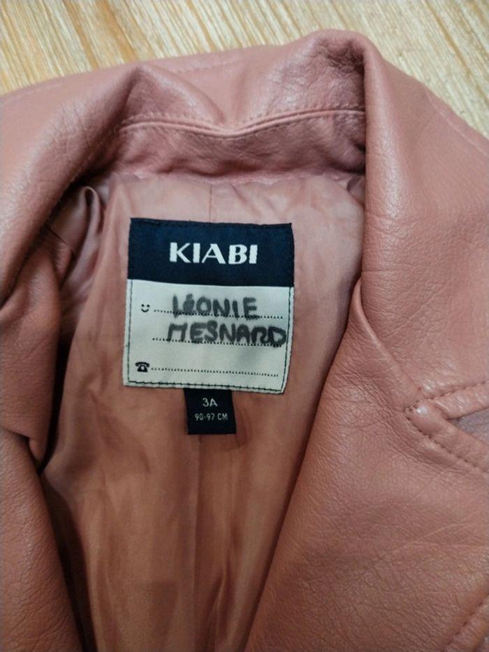 Blouson en simili cuir rose- kiabi - photo numéro 6