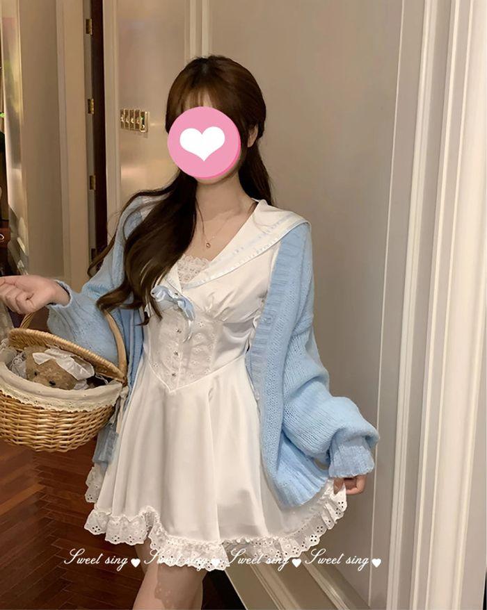 Dress Robe style Blue Marin Navy Lolita Cosplay Cute Kawaii - photo numéro 16