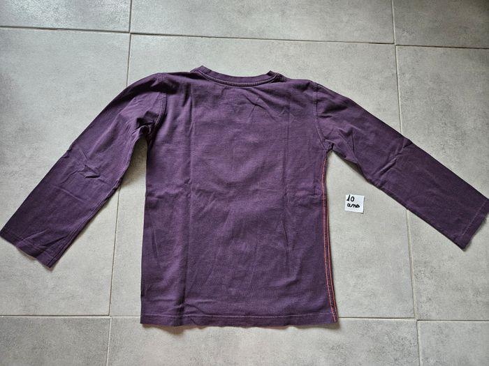 T-shirt manches longues mauve garçon 10 ans - photo numéro 2