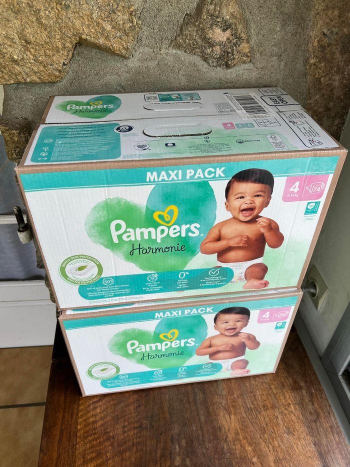 2 Cartons Pampers Harmonie Taille 4 : 148 Couches - photo numéro 3