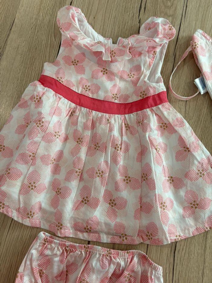 Robe et bloomer rose bébé fille 6Mois Obaibi - photo numéro 3