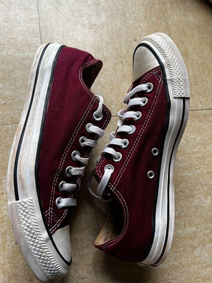 Converse bordeaux 42 bon état - photo numéro 3