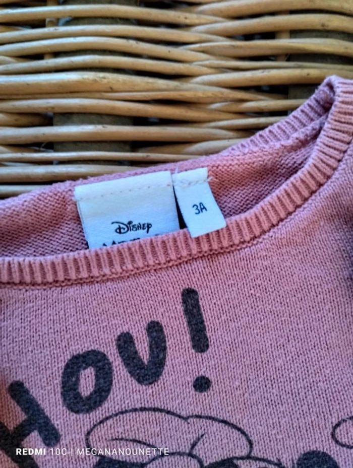 🦋 Joli pull ponpons Minnie 3 ans Disney - photo numéro 3