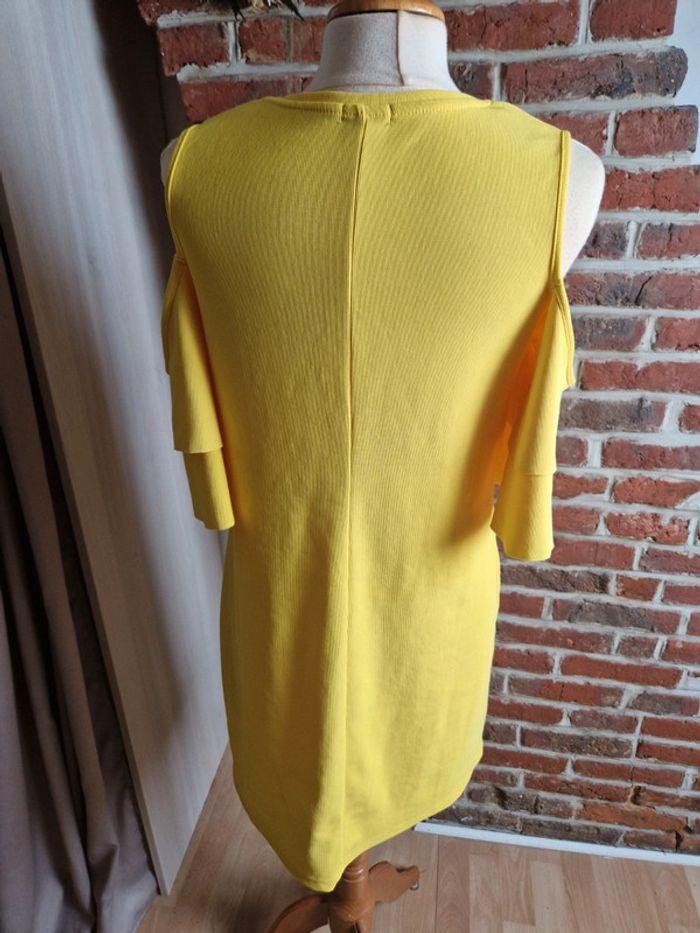 Robe moulante jaune Bershka L - photo numéro 4