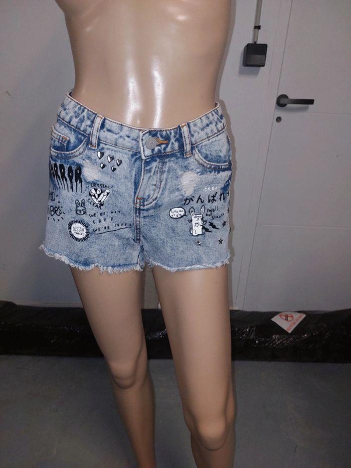 Short en jeans taille 34 peu porté - photo numéro 1