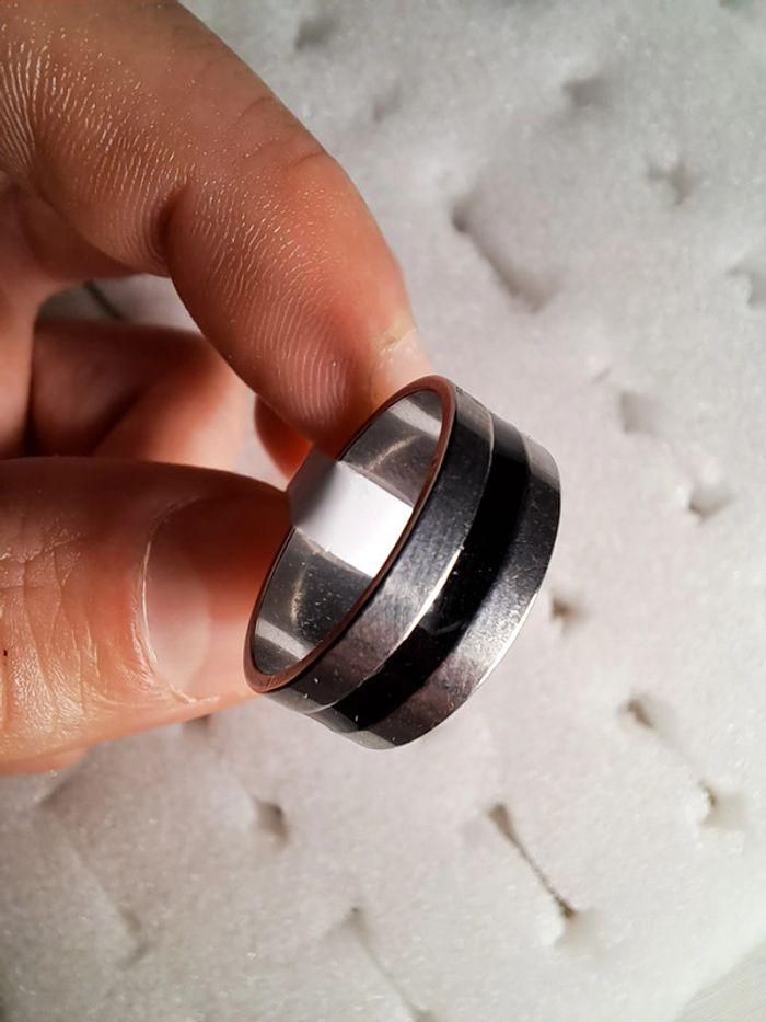 Bague acier inoxydable argentée - photo numéro 1