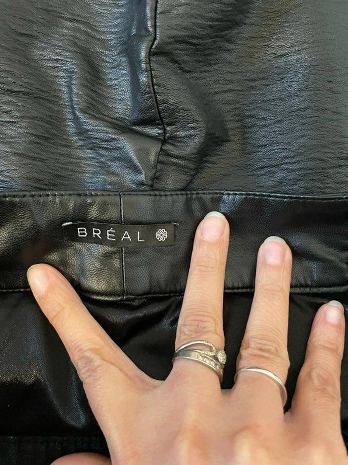 Jupe noir en similicuir à strass fermeture éclair devant bréal taille 40 - photo numéro 7