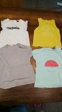 Lot de 4 t shirts été fille 18 mois