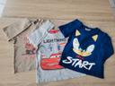 Lot de 3 tee-shirts Cars et Sonic garçon en 3 ans